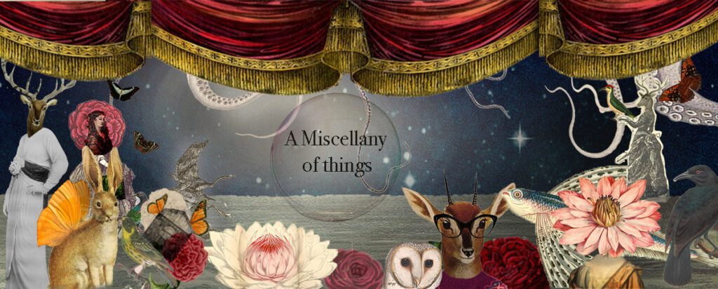 Visual collage including a range of animals and flora, text reads 'A Miscellany of Things'
